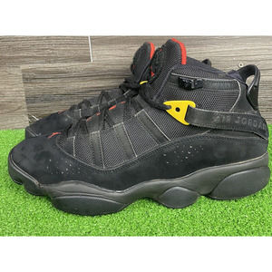 Nike Men's Air Jordan 6 Rings 'Black Red Sulfur' Black/Red 322992-065 Size 9.5